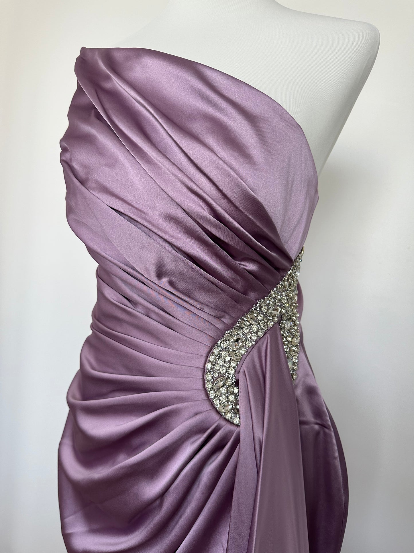 Robe longue lilas