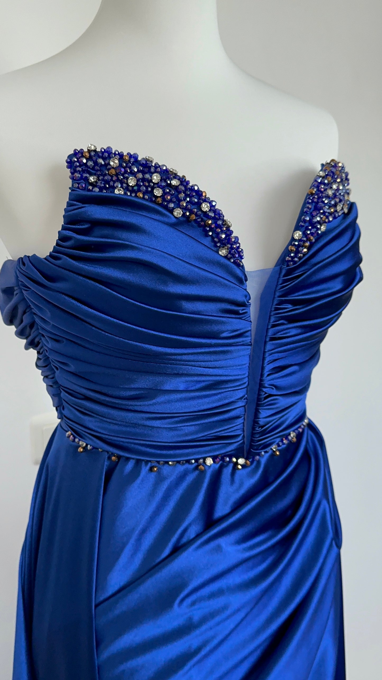 Robe longue bleue