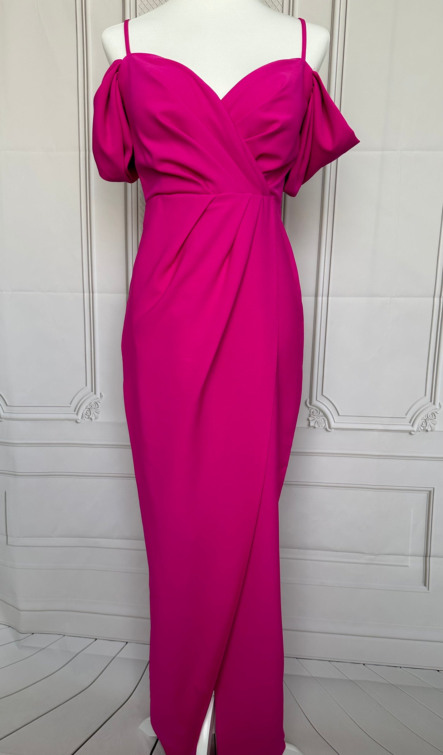 Robe longue fuschia