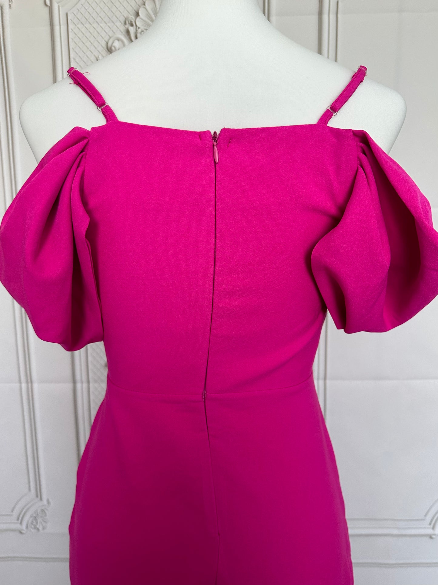 Robe longue fuschia