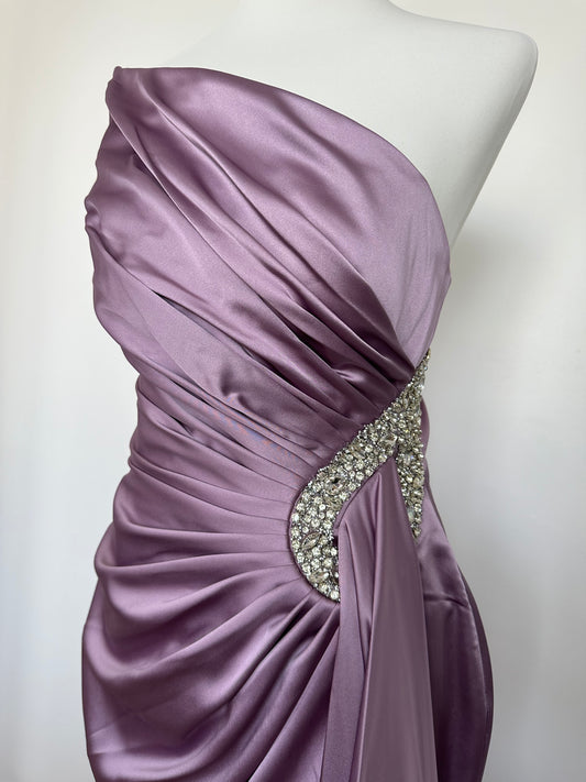 Robe longue lilas