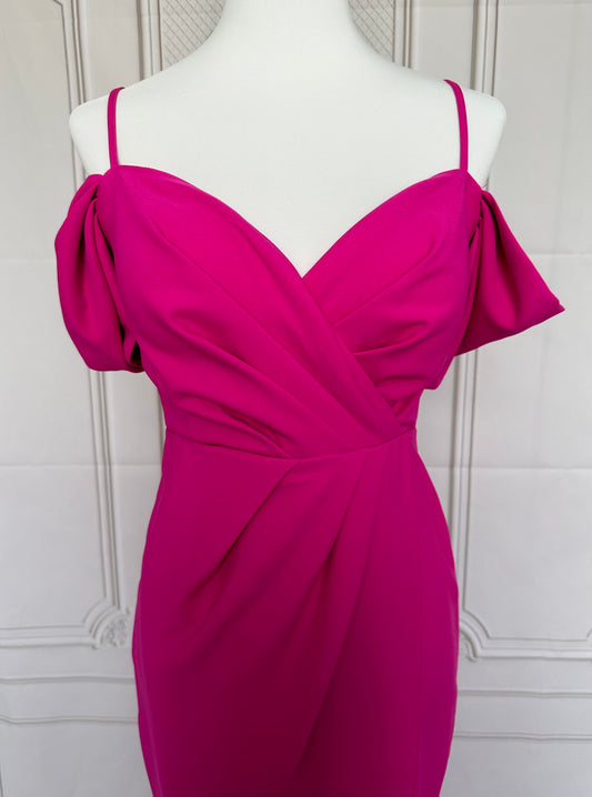 Robe longue fuschia