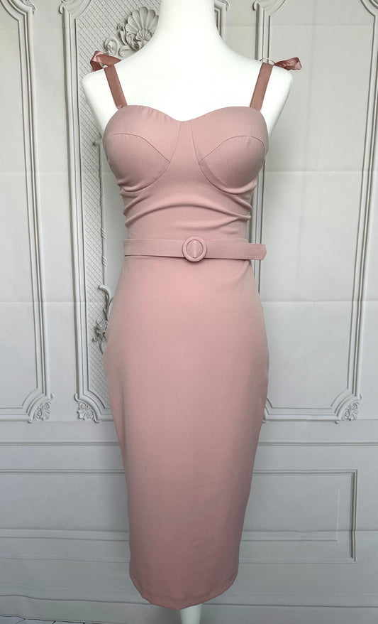 Robe midi avec noeuds