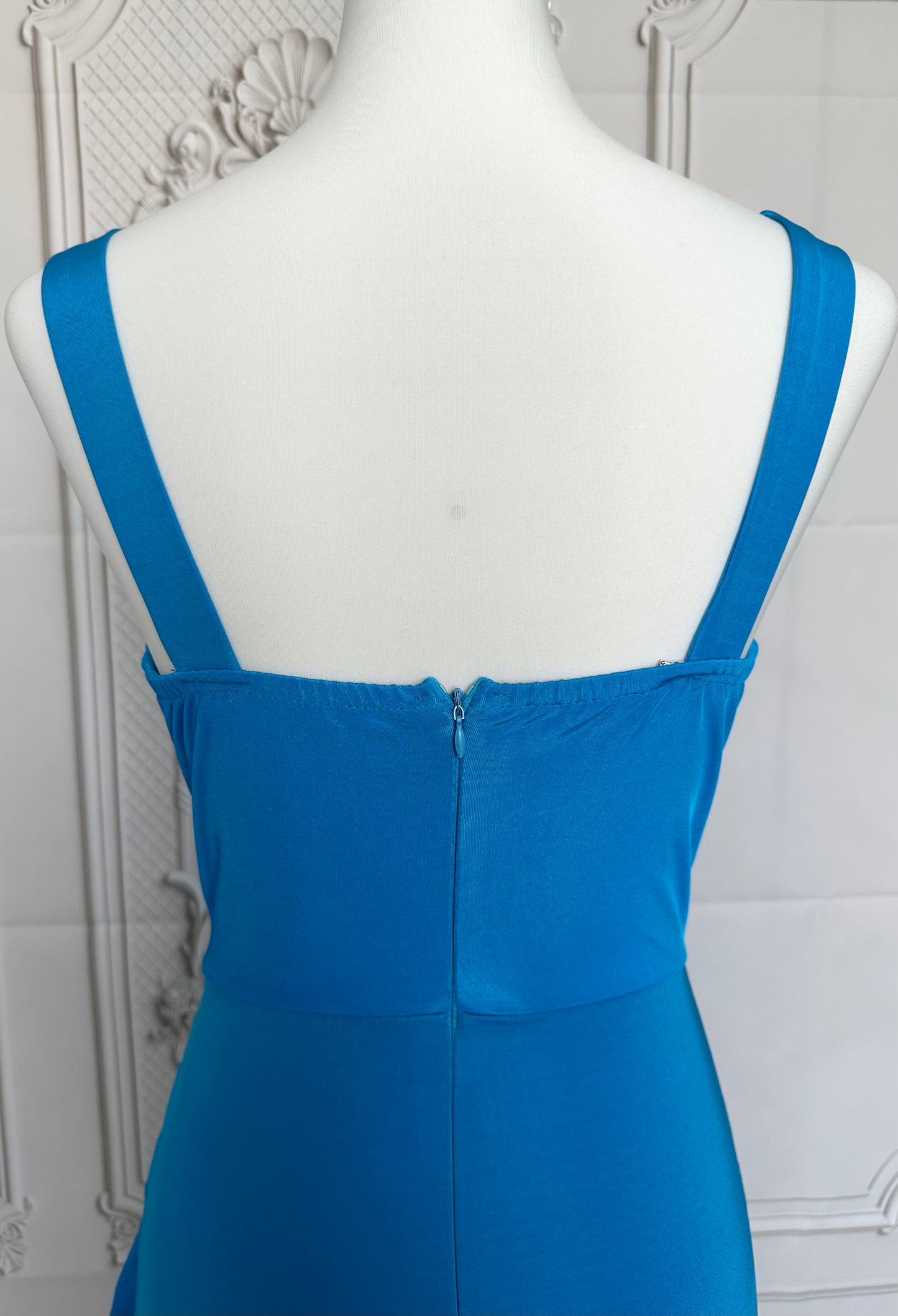 Robe corset bleu