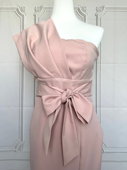 Robe midi rose