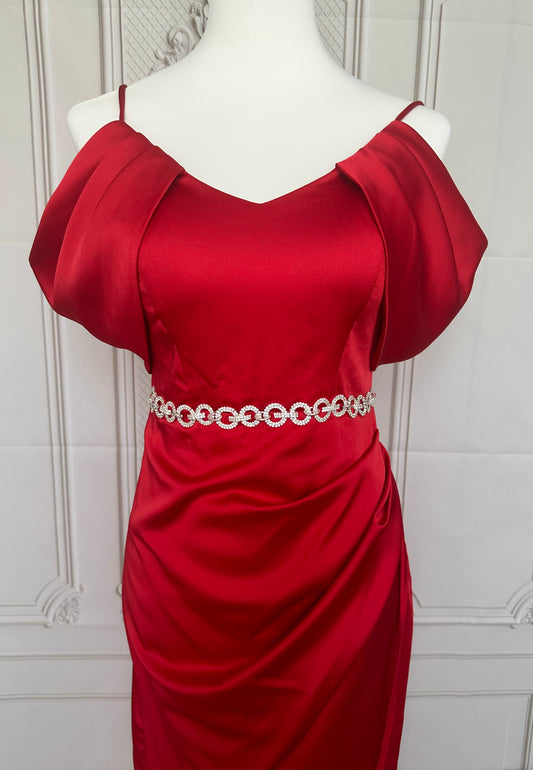 Robe longue rouge