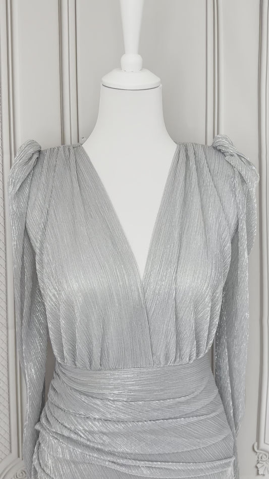 Robe argentée